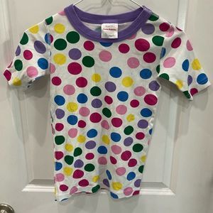 HANNA ANDERSSON Girls 10 organic cotton polka dot rainbow color top tee EUC